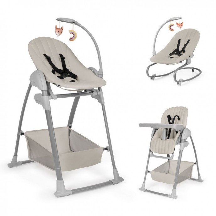 Hauck Sit n Relax 3 in 1 Highchair and Bouncer Beige