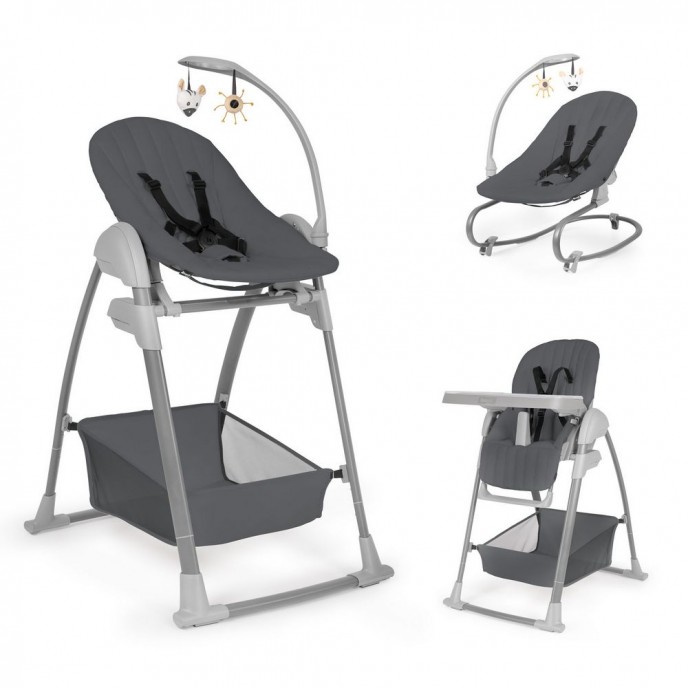 Hauck Sit n Relax 3 in 1 Highchair and Bouncer Dark Grey
