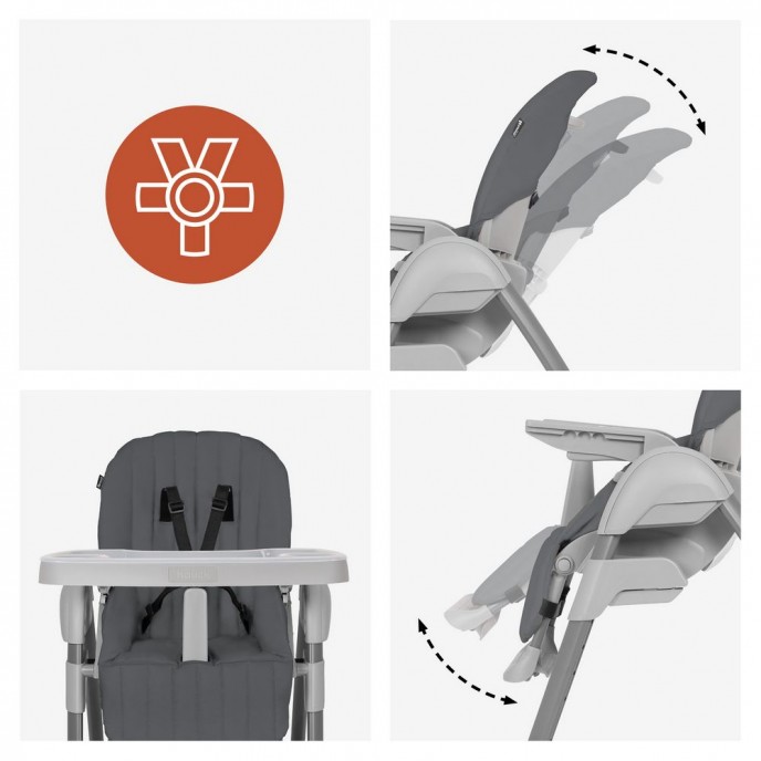 Hauck Sit n Relax 3 in 1 Highchair and Bouncer Dark Grey