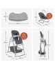 Hauck Sit n Relax 3 in 1 Highchair and Bouncer Dark Grey