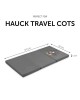 Hauck Folding Travel Cot Mattress Sleeper Mickey Grey 60x120cm