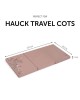 Hauck Folding Travel Cot Mattress Sleeper Bambi Rose 60x120cm