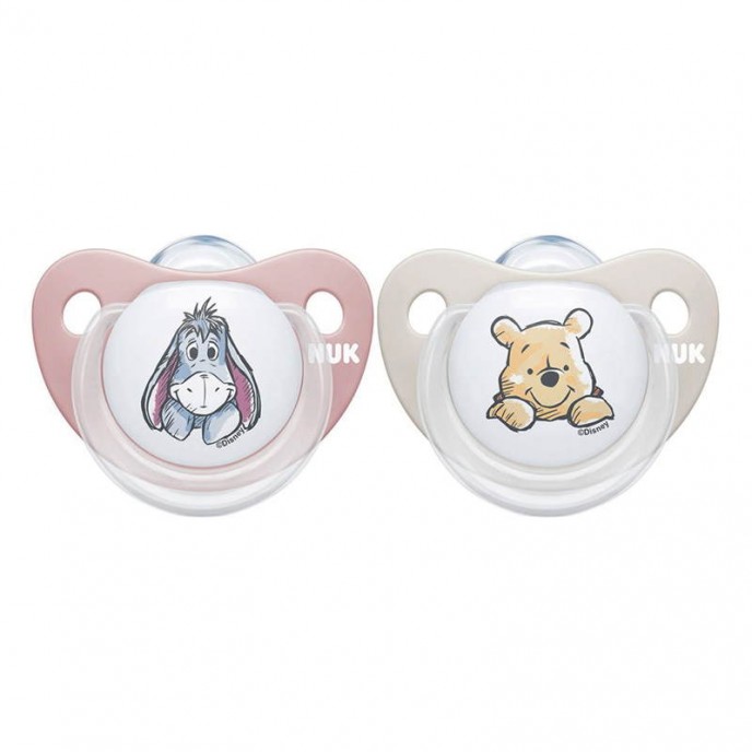 Nuk Soother 0-6m Pooh Pink 2pk