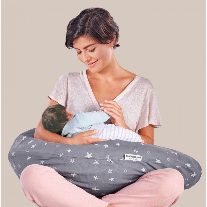 Theraline Maternity & Nursing Pillow Original Bamboo Grey Theraline Maternity & Nursing Pillow Original Bamboo Grey