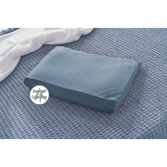 Theraline Toddler Pillow with Bamboo Pillow Case Blue 24m+