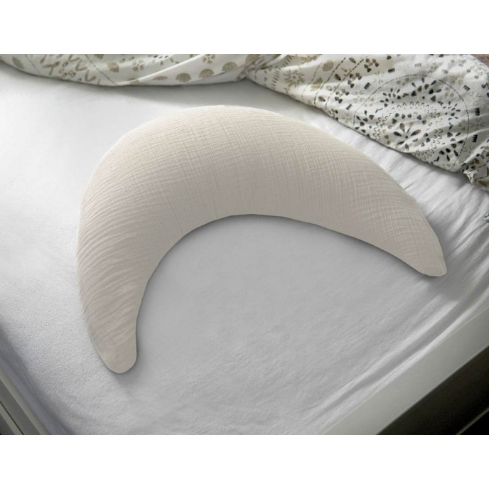 Theraline Maternity & Nursing Pillow Moon Muslin Sandy Theraline Maternity & Nursing Pillow Moon Muslin Sandy