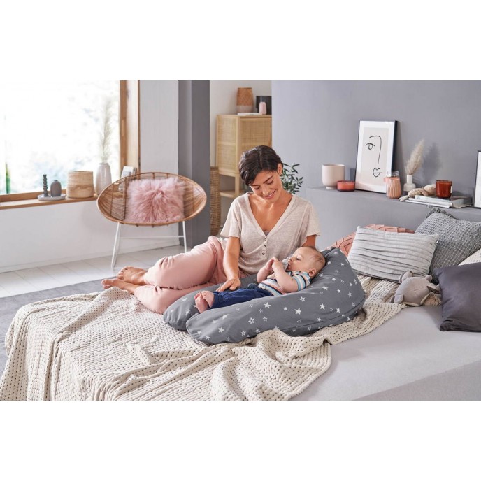 Theraline Maternity & Nursing Pillow Original Muslin Taupe Theraline Maternity & Nursing Pillow Original Muslin Taupe