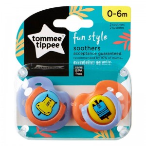 Tommee Tippee Soothers 0-6m Fun Time Tommee Tippee Soothers 0-6m Fun Time
