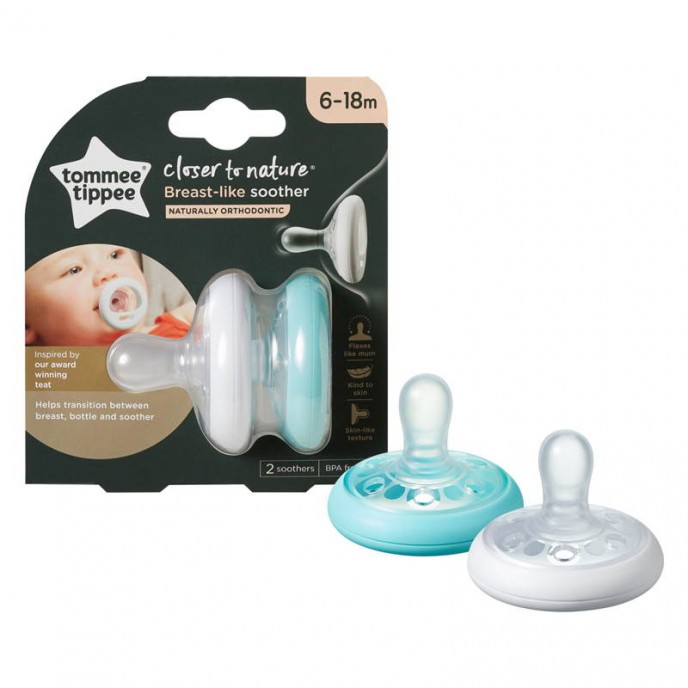 Tommee Tippee Breast Like Soothers 6/18m