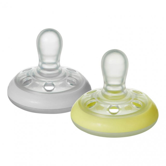 Tommee Tippee Breast Like Night Soothers 0/6m 