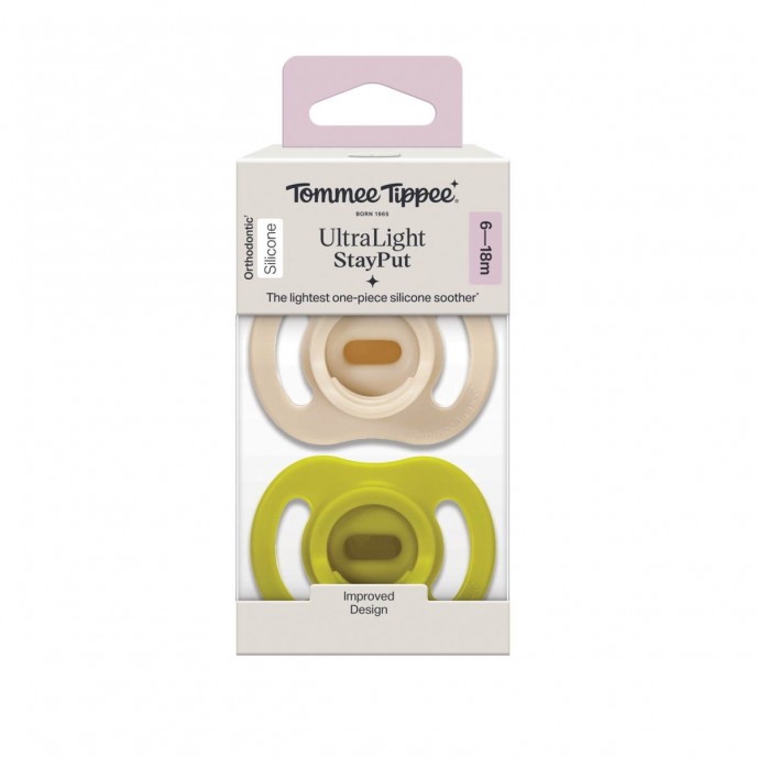 Tommee Tippee Soothers Ultra Light Stay Put 6-18m