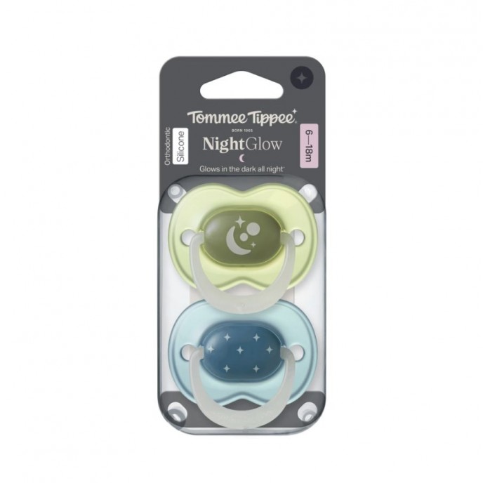 Tommee Tippee Soothers 6/18m Night Glow Boy Tommee Tippee Soothers 6/18m Night Glow Boy