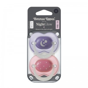 Tommee Tippee Soothers 6/18m Night Glow Girl Tommee Tippee Soothers 6/18m Night Glow Girl