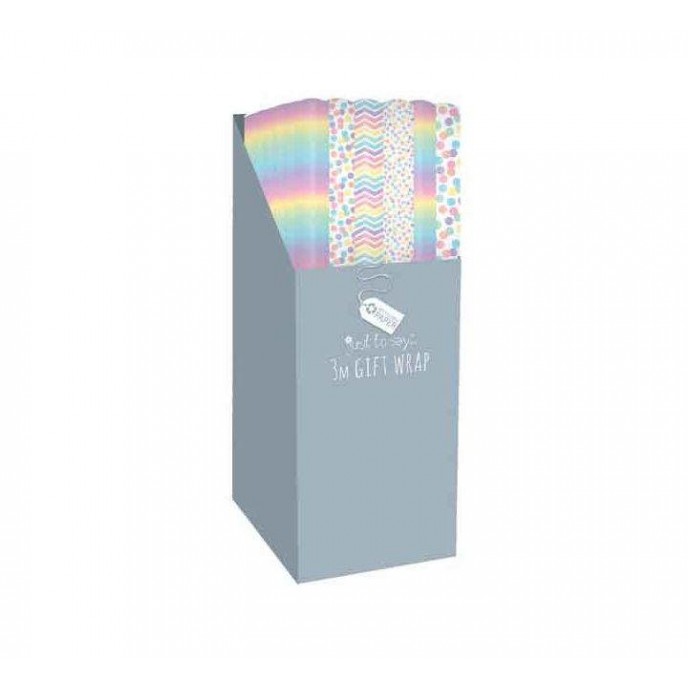 Wrapping Paper Roll 3m Pastel Designs