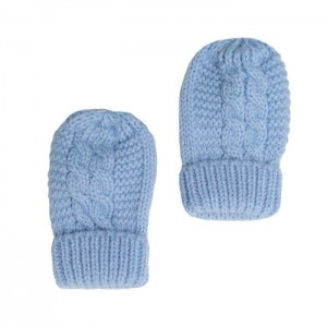 Soft Touch Cable Stitch Mittens Blue Soft Touch Cable Stitch Mittens Blue