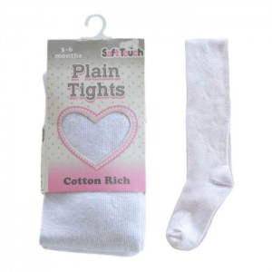 Soft Touch Cotton Tights White 06-12m Soft Touch Cotton Tights White 06-12m