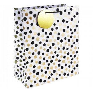 Gift Bag Large Mono Dots White Gift Bag Large Mono Dots White