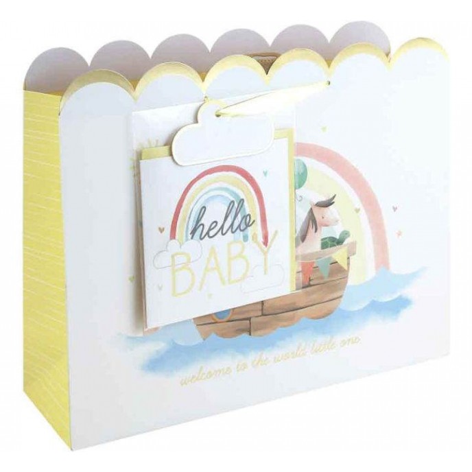 Gift Bag Hello Baby Large Shopper with Card
