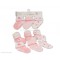 Socks 3pk Pink Butterfly Mushroom 00-03m Socks 3pk Pink Butterfly Mushroom 00-03m