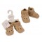 Baby Booties Knitted Teddy Taupe Baby Booties Knitted Teddy Taupe