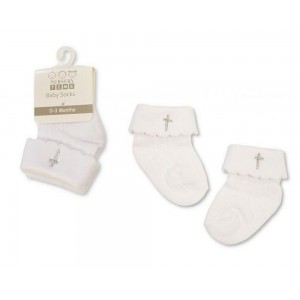 Socks 3pk Christening White 03-06m Socks 3pk Christening White 03-06m
