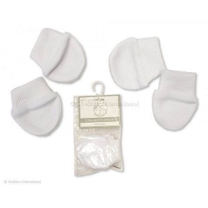 Baby Tiny Mittens White Baby Tiny Mittens White