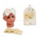 Nursery Time Bow Headbands White Taupe