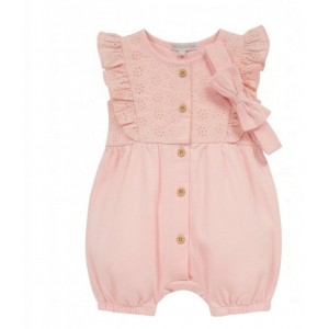 Nursery Time Romper and Headband Set Pink