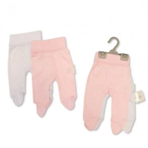 Baby Leggings Set White Pink