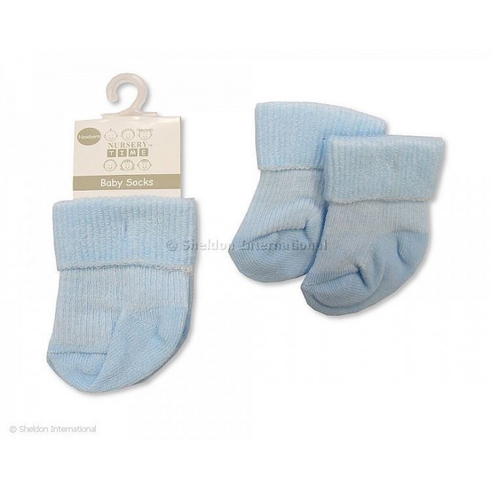 Baby Roll Over Socks Sky 0/3m