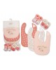 Nursery Time Bib & Socks Set Angel Pink
