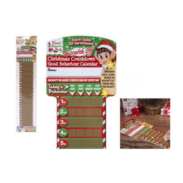 Christmas Elf On The Shelf Good Behaviour Countdown Christmas Elf On The Shelf Good Behaviour Countdown