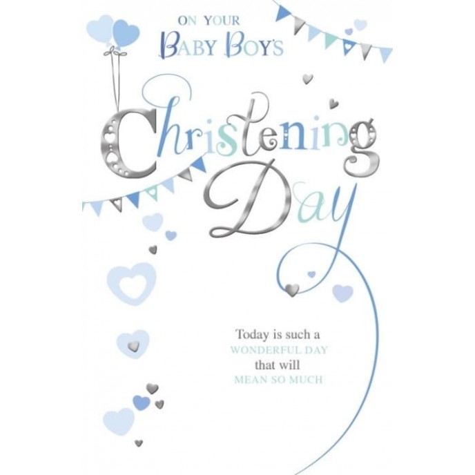 Card Christening Day Baby Boy