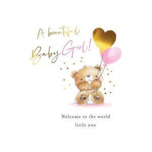 Card Bear a Beautiful Baby Girl Card Bear a Beautiful Baby Girl