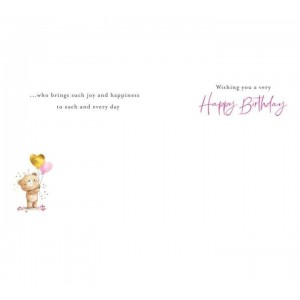 Card Birthday Granddaughter Bear Balloons