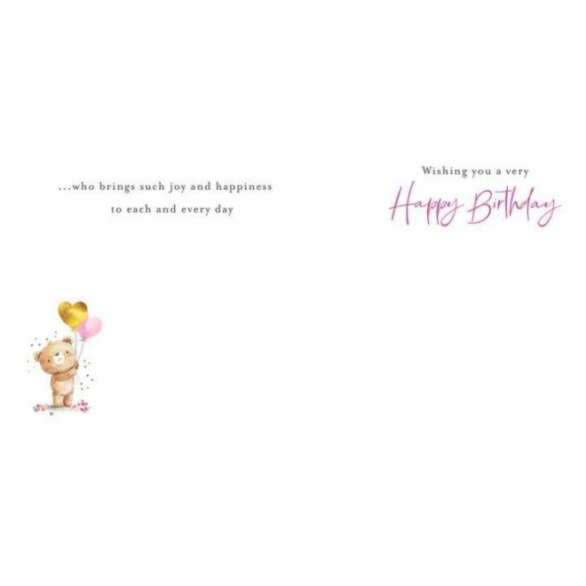 Card Birthday Granddaughter Bear Balloons