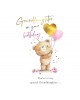 Card Birthday Granddaughter Bear Balloons