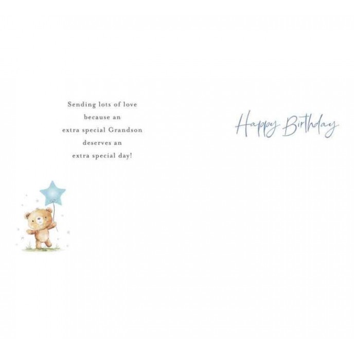 Card Birthday Grandson Bear Balloons