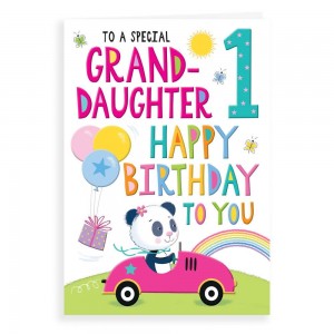 Card First Birthday 1 Granddaughter Card First Birthday 1 Granddaughter