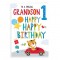 Card First Birthday 1 Grandson