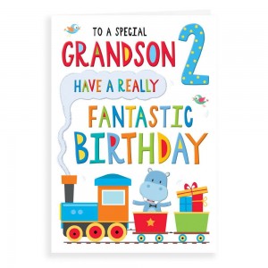 Card Second Birthday 2 Grandson