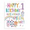 Card First Birthday 1 Special Day Girl