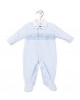 Dandelion Velour Smock Sleepsuit Stars Pink/Blue