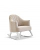Obaby Rocking Chair Round Back White Oatmeal Cushion Obaby Rocking Chair Round Back White Oatmeal Cushion