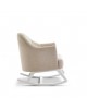 Obaby Rocking Chair Round Back White Oatmeal Cushion Obaby Rocking Chair Round Back White Oatmeal Cushion