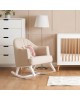 Obaby Rocking Chair Round Back White Oatmeal Cushion Obaby Rocking Chair Round Back White Oatmeal Cushion