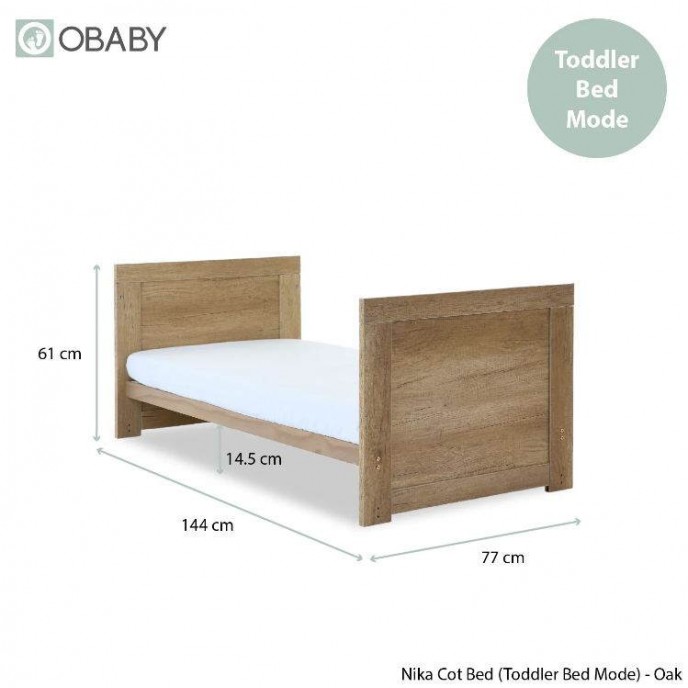 Obaby Cotbed Nika Oak Obaby Cotbed Nika Oak
