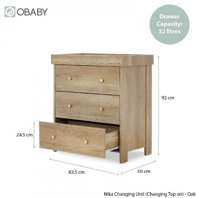 Obaby Changing Unit Nika Oak Obaby Changing Unit Nika Oak