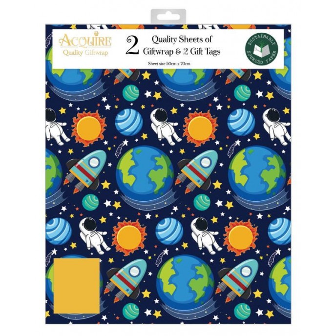 Wrapping Paper Sheets and Gift Tags Space