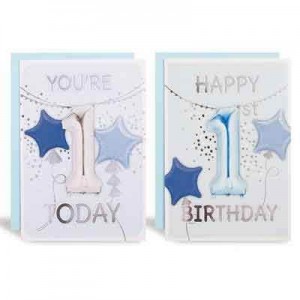 Card Birthday 1 Today Balloon Boy